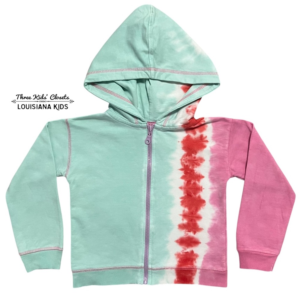 Sovereign Code 5Y Mint, Red & Pink Tie-Dye Hoodie